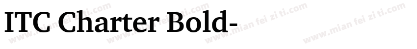 ITC Charter Bold字体转换